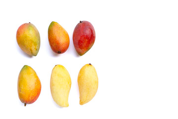Tropical fruit, Mango  on white background.