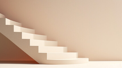 3d render abstract background with steps or staircase
