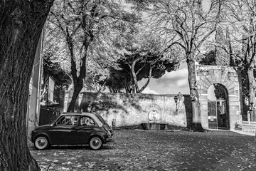 Rome, the capital city of Italy, travel perspective at the Orange Garden park