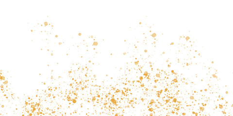 gold confetti scattered on a white background. It can be used as a background for invitations, cards, or any other celebratory design.