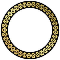 gold frame circle pattern For medals and awards