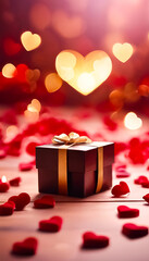 AI Generative illustration of a Valentines Day concept design