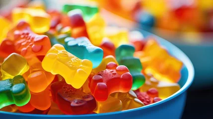 Foto op Canvas tasty colorful candy food illustration sugary treat, confectionery lollipop, gumdrop jellybean tasty colorful candy food © vectorwin
