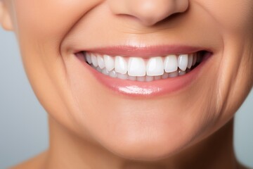 close up of a woman's smile