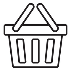 Shopping basket line icon.