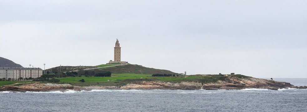 Large stone tower on the headland