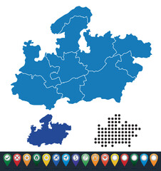 Set maps of Madhya Pradesh state