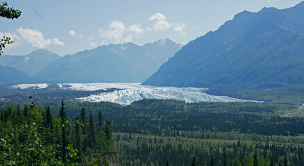 Fototapeta na wymiar Matanuska Glacier, Glenn Highway, Anchorage, Glennallen, Alaska, USA