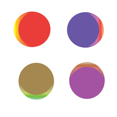 Round paper sticker template vector image