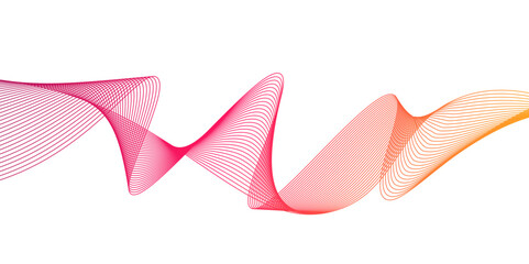 Design element. Many purple line circle ring waves.Abstract wavy stripes on a white background isolated. Creative line art. Design elements created using the Blend Tool.	