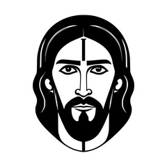 jesus head vector icon