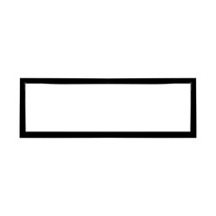 Obraz premium Grunge rectangular frame stamp. Ink empty black box. Rectangular border. Vector illustration isolated on white background.