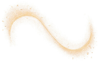 Gold glitter line curve dust sparkle