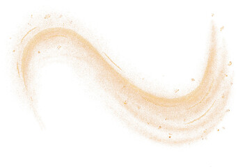 Gold glitter line curve dust sparkle
