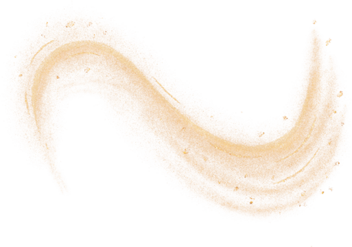 Gold glitter line curve dust sparkle