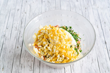 tatar fisch forelle geräuchert in der herstellung in schritten 