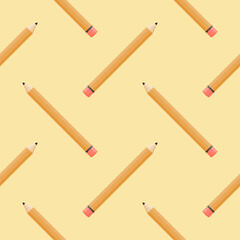 pencil seamless pattern vector illustration. Vector kids pattern , Back to school . Design for fashion , fabric, textile, wallpaper, cover , wrapping and all prints