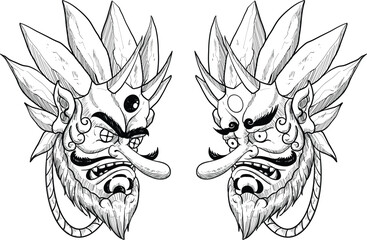 Vector Tengu Mask Two Expression
