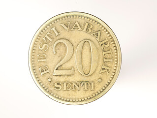 Estonian 20 Senti Coin 1935 - Vintage Currency