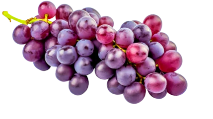Fotobehang Isolated bunch of grapes merlot variety closeup on transparent or white background.  © AB-lifepct
