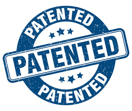 patented stamp. patented label. round grunge sign