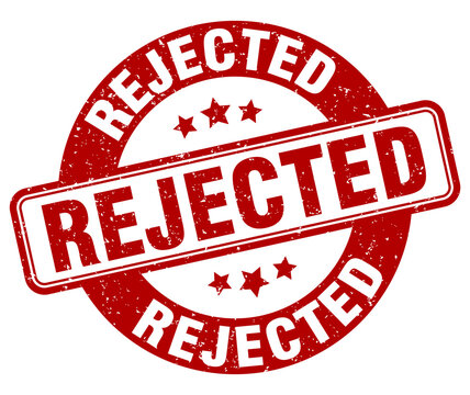 rejected stamp. rejected label. round grunge sign