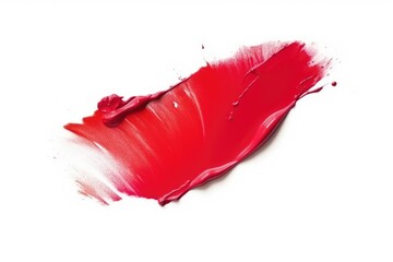 Lipstick smear smudge swatch isolated on white background
