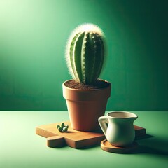 cactus isolated on  green