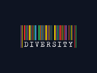 Diversity, typography, concept, social media post, banner, poster, flyer, diverse, society, multiculturalism, Demographic, demography, inclusion, equality, business