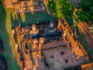 Wat Phra Kaeo at Kamphaeng Phet Historical Park in Thailand