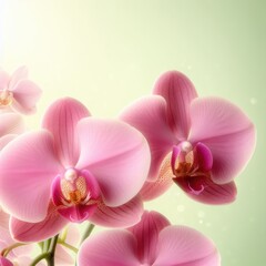 pink orchid on a white background