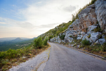 Road along Skarad lake, Montenegro