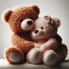 two teddy bears