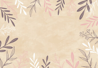 ナチュラルな植物のフレーム