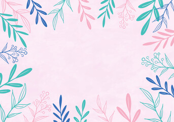 ナチュラルな植物のフレーム