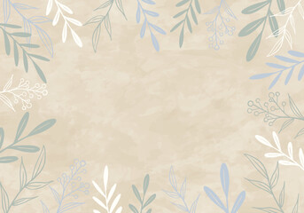 ナチュラルな植物のフレーム