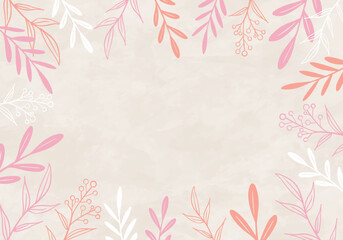 ナチュラルな植物のフレーム