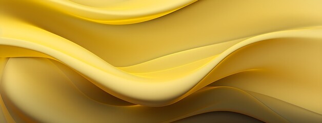 Obraz premium light yellow wave pattern, in the style of biomorphic forms, poster, realistic chiaroscuro lighting, abstraction-création, shaped canvas, mysterious backdrops, soft-edged