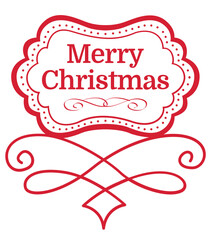 Fototapeta na wymiar Merry Christmas - Badge - Vector