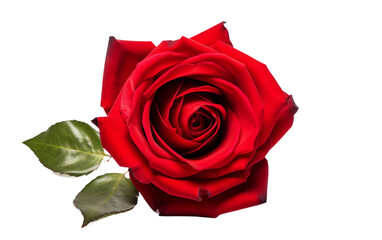 Fototapeta premium Vibrant Red Rose Blooms On Transparent Background