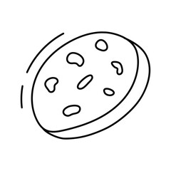 Cookies with chocolate.Vector illustration in doodle style.