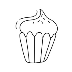 Cake.Vector illustration in doodle style.