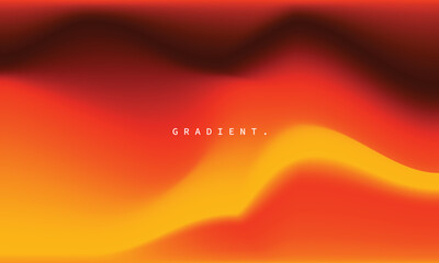 Red, orange, and yellow, fluid gradient mesh. Wavy and vibrant color gradation background. Abstract fluid and dynamic color combination. Modern liquid design for poster, presentation, banner, or cover © Graito