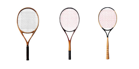 badminton racket isolated on white background - obrazy, fototapety, plakaty