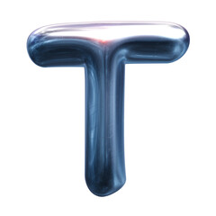 silver metal font letter t