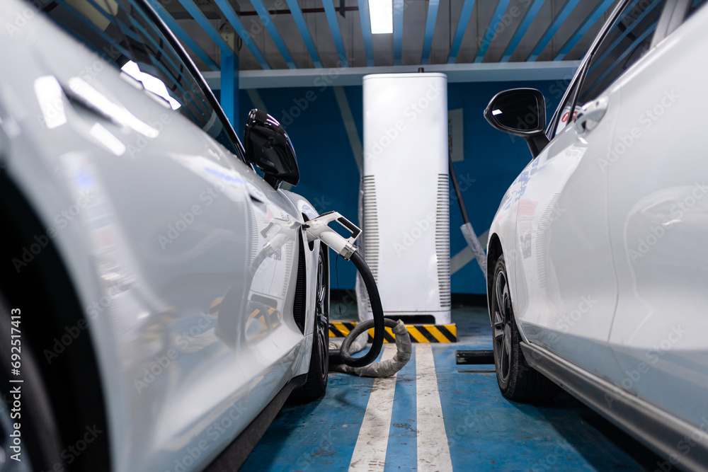 Poster car charging in power station