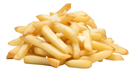 french fries isolated on white