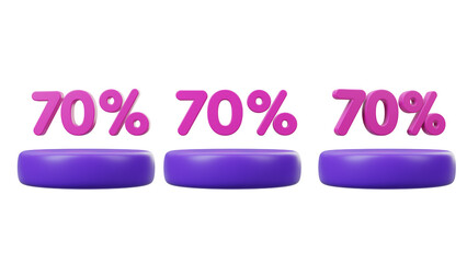 Sale percents isolated on white background.