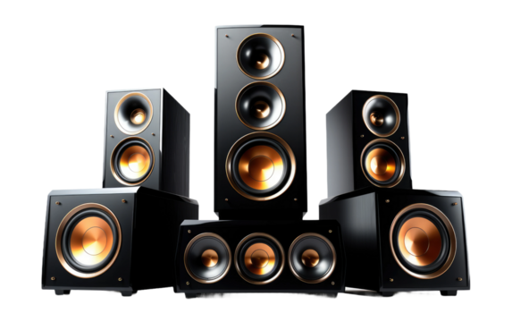 Ceiling Speakers On Isolated Background