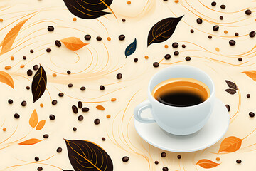 seamless texture on the theme of coffee